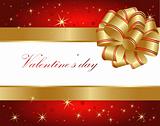  Valentine's greeting card gold and red