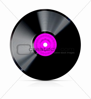 retro vinyl record - vector