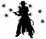 Gun slinger western shoot-out