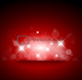 Red background with white lights