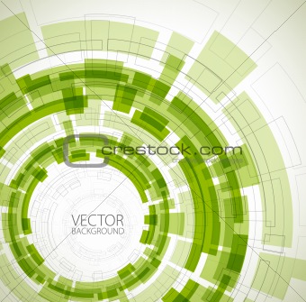 Abstract green technical background