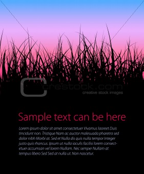 Vector grass background with place for your text