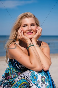 beautiful young woman on the beach