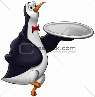 the penguin waiter
