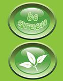Be green_glossy buttons
