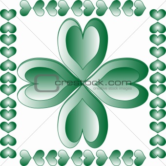 abstract leaf element for st. patrick's day