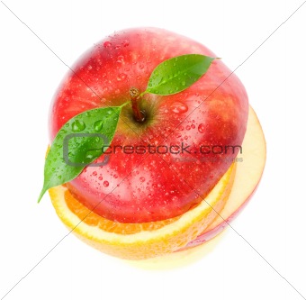 Fruit Mix. Isolated on white background.