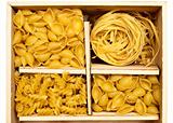 Set of four varieties of pasta