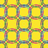 circles seamless pattern in retro colors