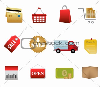 Shopping symbols and icons