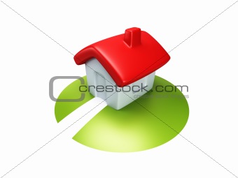 small symbolic house 3d render