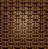 Seamless gold Damask Wallpaper. Vector