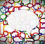 Colorful background made from speech bubbles