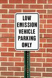 Low emission vehicle parking sign