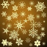 Golden snowflakes