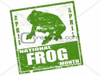 National Frog Month stamp