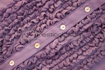 Smooth elegant lilac silk with ruche as background 