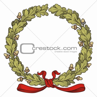Oak Wreath vector
