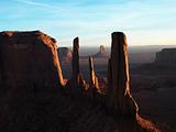 Rocks in Monument Valley.