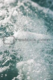 Water with bubbles.