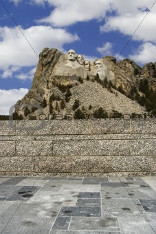 Mount Rushmore from walkway.