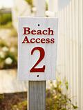 Beach access sign.