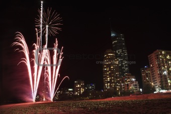 Fireworks in  Australia.