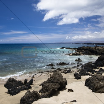 Rocky beach in Maui.