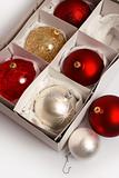Christmas balls in a box