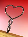 two twisted nails heart-shaped