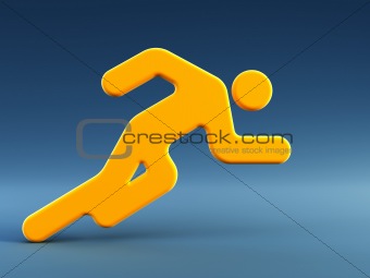 symbol of the running man