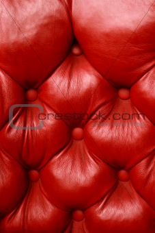 Plush red leather