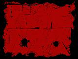 Black Grunged Border with Red Background