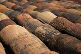 Ancient European Clay Roof Tiles