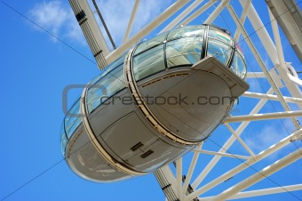 Underside of London Eye Pod in London, England.