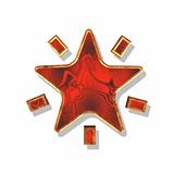 red and gold christmas star