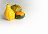 Decorative Gourds on White Table 3