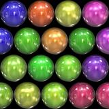 Reflective colored balls