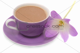 The cup from coffee costs on a table