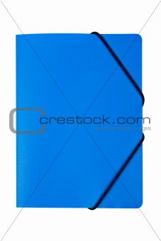 Blue folder isolated