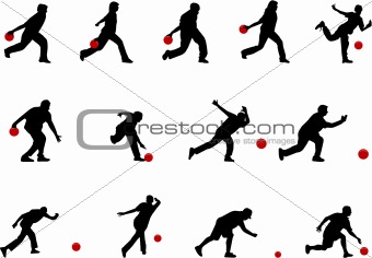 bowling silhouettes