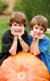 Boys on a Pumpkin