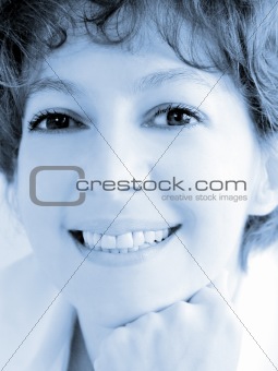Closeup of a smiling woman
