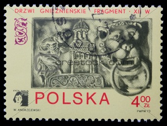 Poland - CIRCA 1973: A stamp - Bas-relief