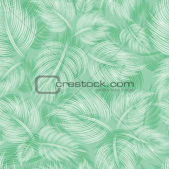 Seamless pattern with green leaf