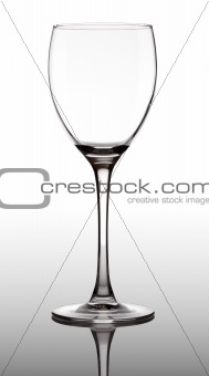 empty  glass transparent goblet