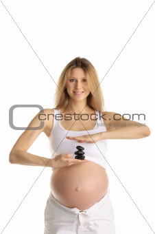 pregnant woman with stones