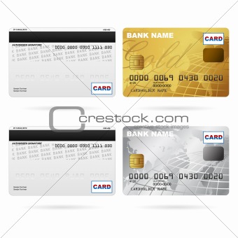 front and back of credit cards