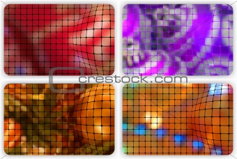 Set of bonus and gift cards template mosaic. EPS 8