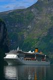 Cruise Ship Geiranger Fjord - Vertical